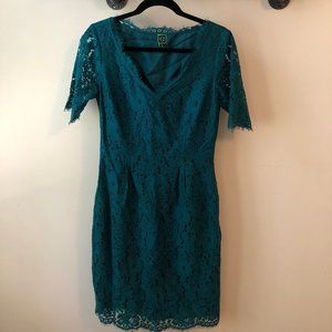 Deep Turquoise Lace Dress